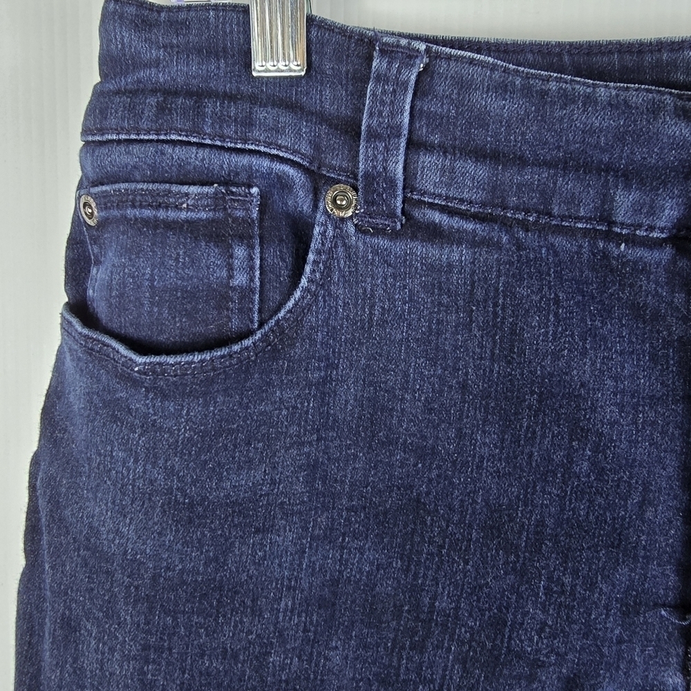 Chico's So Slimming Dark Wash Ankle Length Jeans Straight Leg Stretchy Size 1=8 - Picture 6 of 15